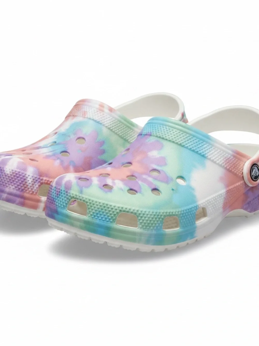 CROCS Men’s Size 11 Women’s size 13 Tie-Dye Pastel Clog in Blue, Pink & Green